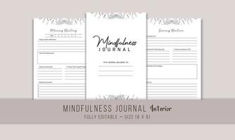 mindfulness tidning interiör mall design vektor