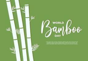 värld bambu dag bakgrund med vit bambu på september 18 th. vektor