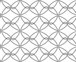 Stock nahtlose Vektor geometrische Muster aus dünnen schwarzen Linien isoliert auf weißem Hintergrund. nahtlose lineare Textur in Form von stilisierten minimalistischen Schmetterlingen.