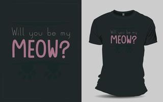 Katzen-T-Shirt-Design für Tierliebhaber vektor