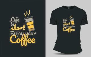 Kaffee-T-Shirt-Design für Kaffeeliebhaber vektor