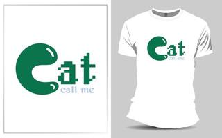 katt t-shirt design för sällskapsdjur älskare vektor