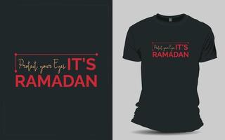 Ramadan Mubarak T-Shirt-Design vektor