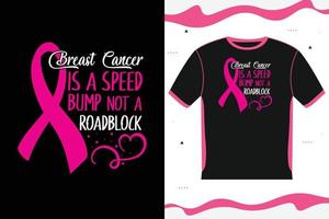 bröst cancer medvetenhet t-shirt design text vektor