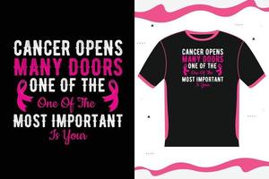 bröst cancer medvetenhet t-shirt design vektor