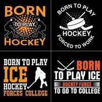 hockey t-shirt design bunt vektor