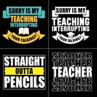 lärare dag t-shirt design lärare gåva vektor
