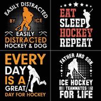 hockey t-shirt design bunt vektor