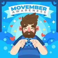 mustasch av Movember medvetenhet vektor