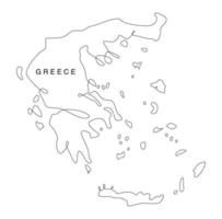 linje konst grekland Karta. kontinuerlig linje Europa Karta. vektor illustration. enda översikt.