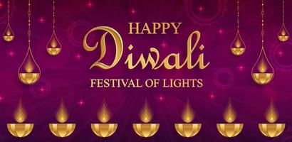 glückliche diwali-vektorillustration. festliche Diwali- und Deepawali-Karte. das indische lichterfest vektor