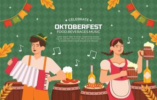 fira oktoberfest begrepp vektor