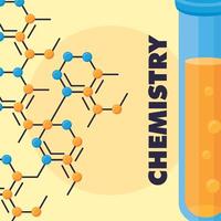 Plakat mit Chemie-Schriftzug vektor