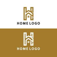 Anfangsbuchstabe h Home Logo Symbol Vektor Illustration Design