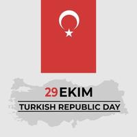 29. oktober türkei republiktag, 29 ekim türkei frohe feiertage, türkei unabhängigkeitstag flaches design vektor