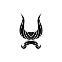 viking geometrisk illustration enkel logotyp vektor