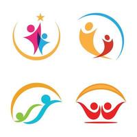 Adoptions- und Community-Care-Logo-Vorlagenvektor