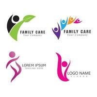 Adoptions- und Community-Care-Logo-Vorlagenvektor vektor