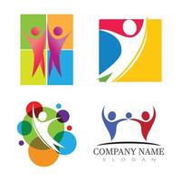 Adoptions- und Community-Care-Logo-Vorlagenvektor