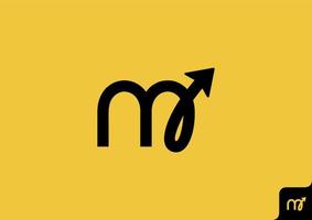 brev m ikon logotyp design platt minimalistisk färgrik vektor