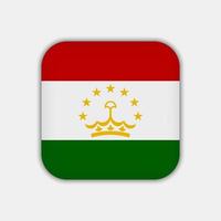 Tadschikistan-Flagge, offizielle Farben. Vektor-Illustration. vektor