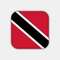 trinidad och tobago flagga, officiella färger. vektor illustration.
