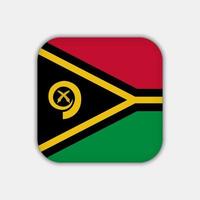 Vanuatu-Flagge, offizielle Farben. Vektor-Illustration. vektor