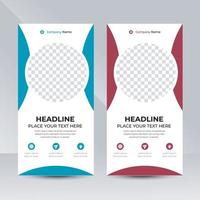 moderne Rollup-Banner-Designvorlage vektor