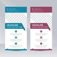 moderne Rollup-Banner-Designvorlage vektor