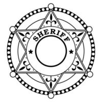 Vektorillustration des Sheriff-Abzeichens vektor