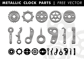 Metallic Clock Teile Free Vector
