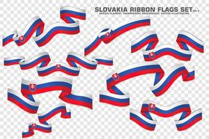 slowakei bandflaggen gesetzt, elementdesign. Vektor-Illustration vektor