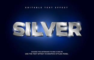 silver redigerbar text effekt vektor