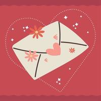 romantisk kuvert brev vektor