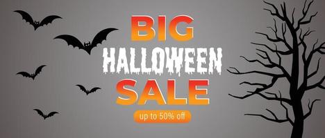 halloween sälja baner eller affisch eller flygblad design mall. vektor