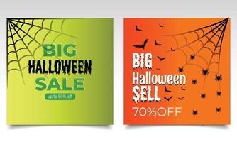 halloween sälja baner eller affisch eller flygblad design mall. vektor