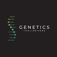 Logo-Design-Vorlage DNA-Elemente. Bio-Tech, DNA-Menschen, Bio-DNA, DNA-Spiralen. Logos können für Wissenschaft, Pharmazie und Medizin sein. vektor