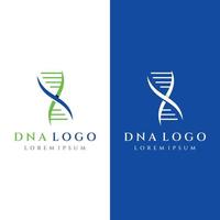 Logo-Design-Vorlage DNA-Elemente. Bio-Tech, DNA-Menschen, Bio-DNA, DNA-Spiralen. Logos können für Wissenschaft, Pharmazie und Medizin sein. vektor