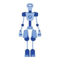 Blauer humanoider Roboter vektor
