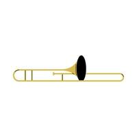 gyllene trumpet musikalisk instrument vektor