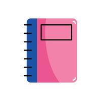 rosa anteckningsbok tillförsel vektor