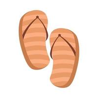 orange flip flops vektor