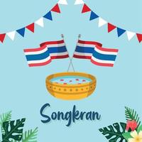 Einladung zum Songkran-Festival vektor