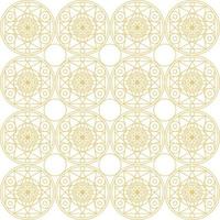 gyllene mandalas mönster vektor