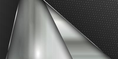 Banner Vorlage mit gebürstetem Metall Textur vektor