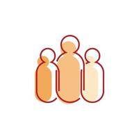 Gruppenprofil Menschen Logo-Design vektor
