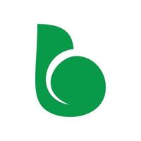 grüner buchstabe b logo design vektor