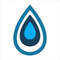 Wassertropfen blaue Linie Logo-Design vektor