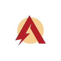 Dreieck-Blitz-Buchstabe ein Logo-Design vektor