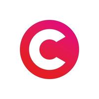 cirkel brev c logotyp design vektor